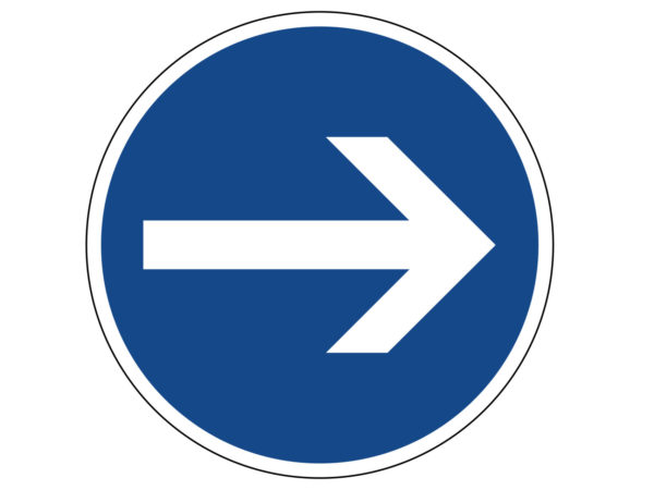 Verkehrszeichen 211 10 20 Vorgeschriebene Fahrtrichtung Links Rechts Radfahrausbildung Grundschule Parcours